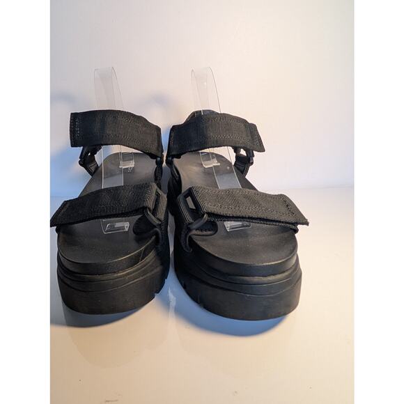H&M DIVIDED Black Lug Platform Sandals Size EU 41 / US 9.5-10 - Picture 6 of 15